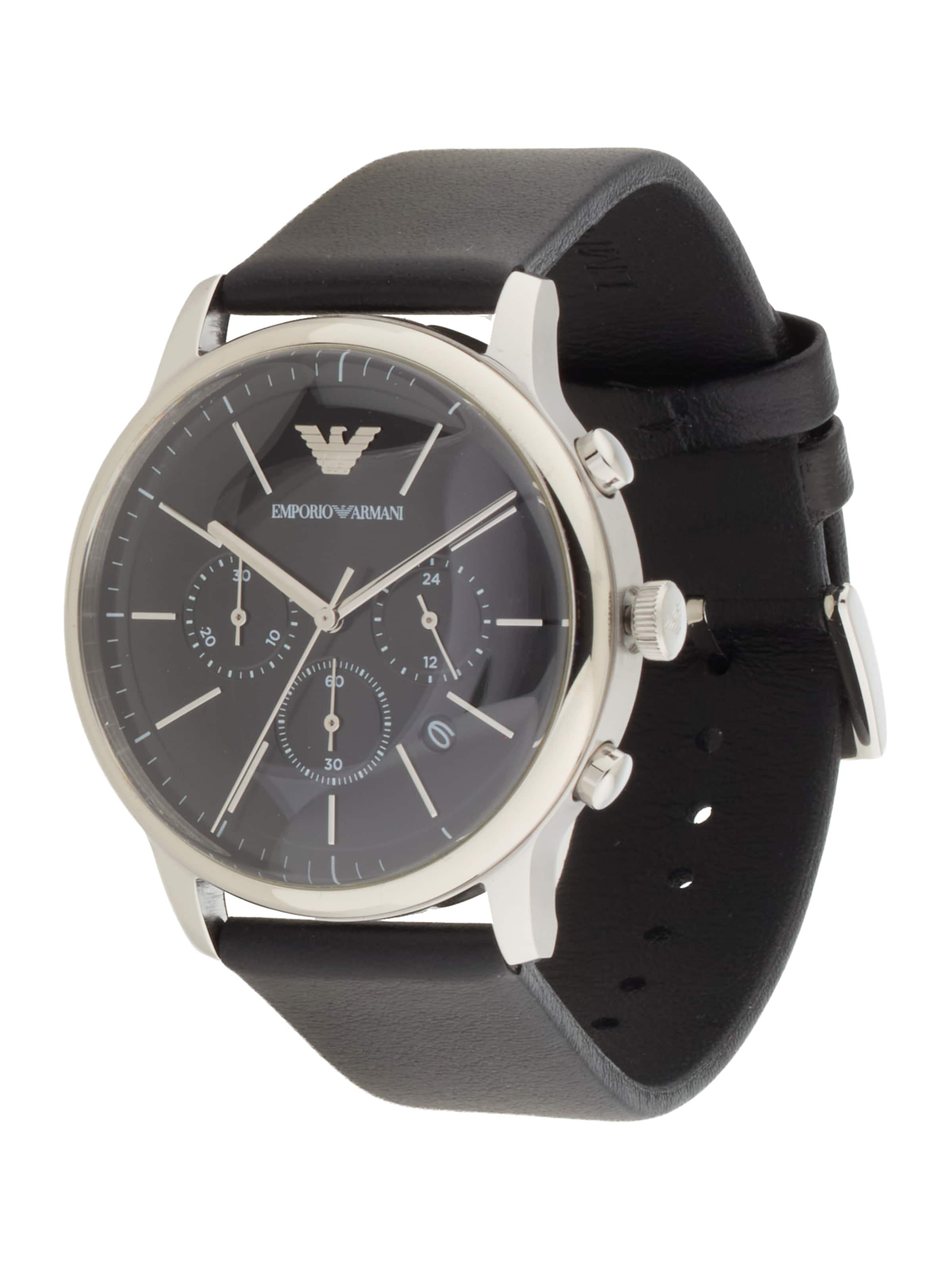 Montre à affichage analogique Emporio Armani en noir : devant