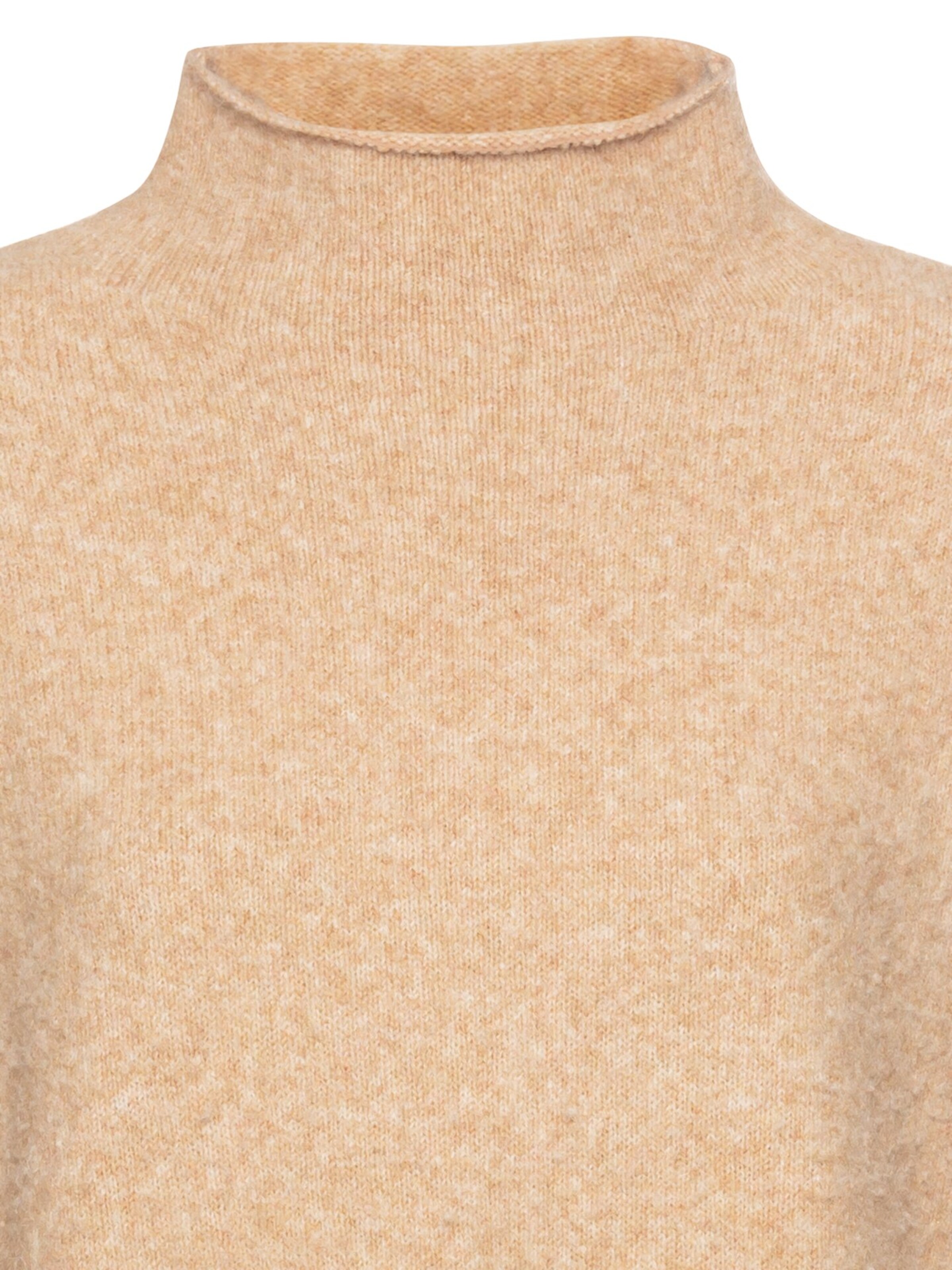 CAMEL ACTIVE Rollkragenpullover aus einem Wollmix in Beige