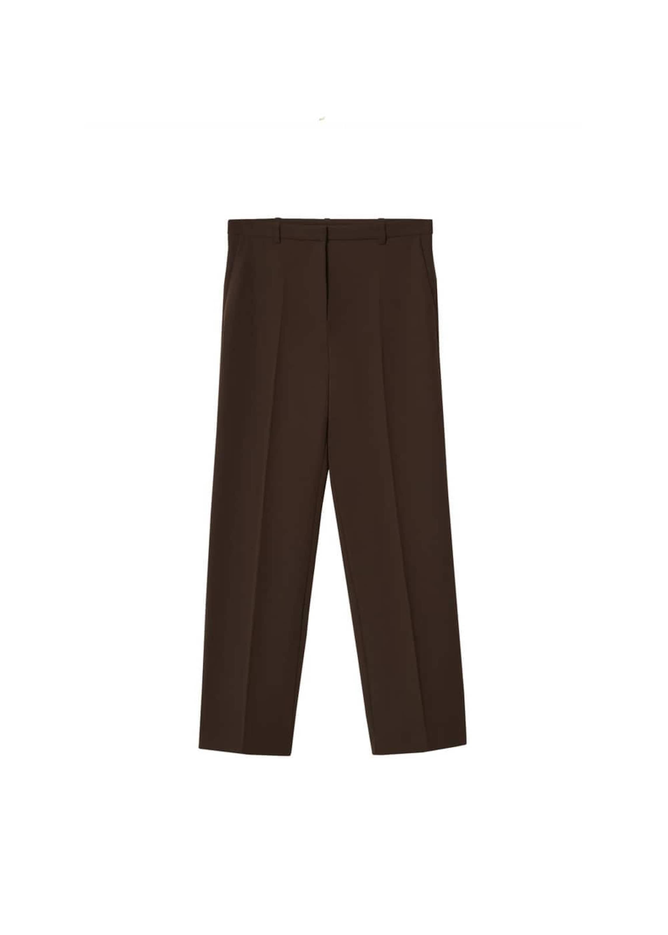 MANGO Regular Hose 'Lupe' in Braun: Vorderseite