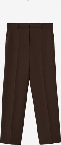 MANGO Normalny krój Spodnie w kant 'Lupe' w kolorze brązowy: przód