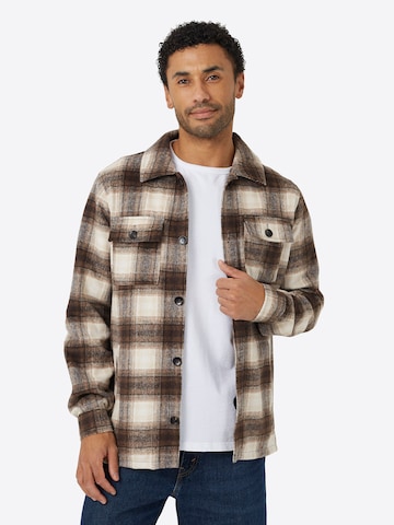 Regular fit Camicia di BRAVE SOUL in beige: frontale