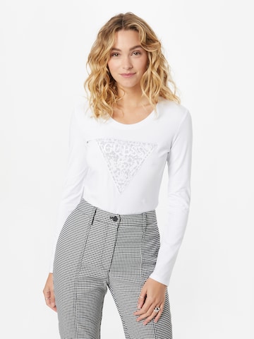 GUESS - Camisa 'LIDIA' em branco: frente