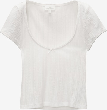 Pull&Bear Tričko - Biela: predná strana