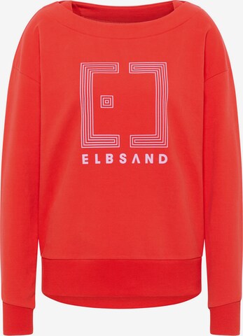 Elbsand Sweatshirt 'Felis' in Rood: voorkant