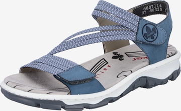 Rieker Strap Sandals in Blue: front