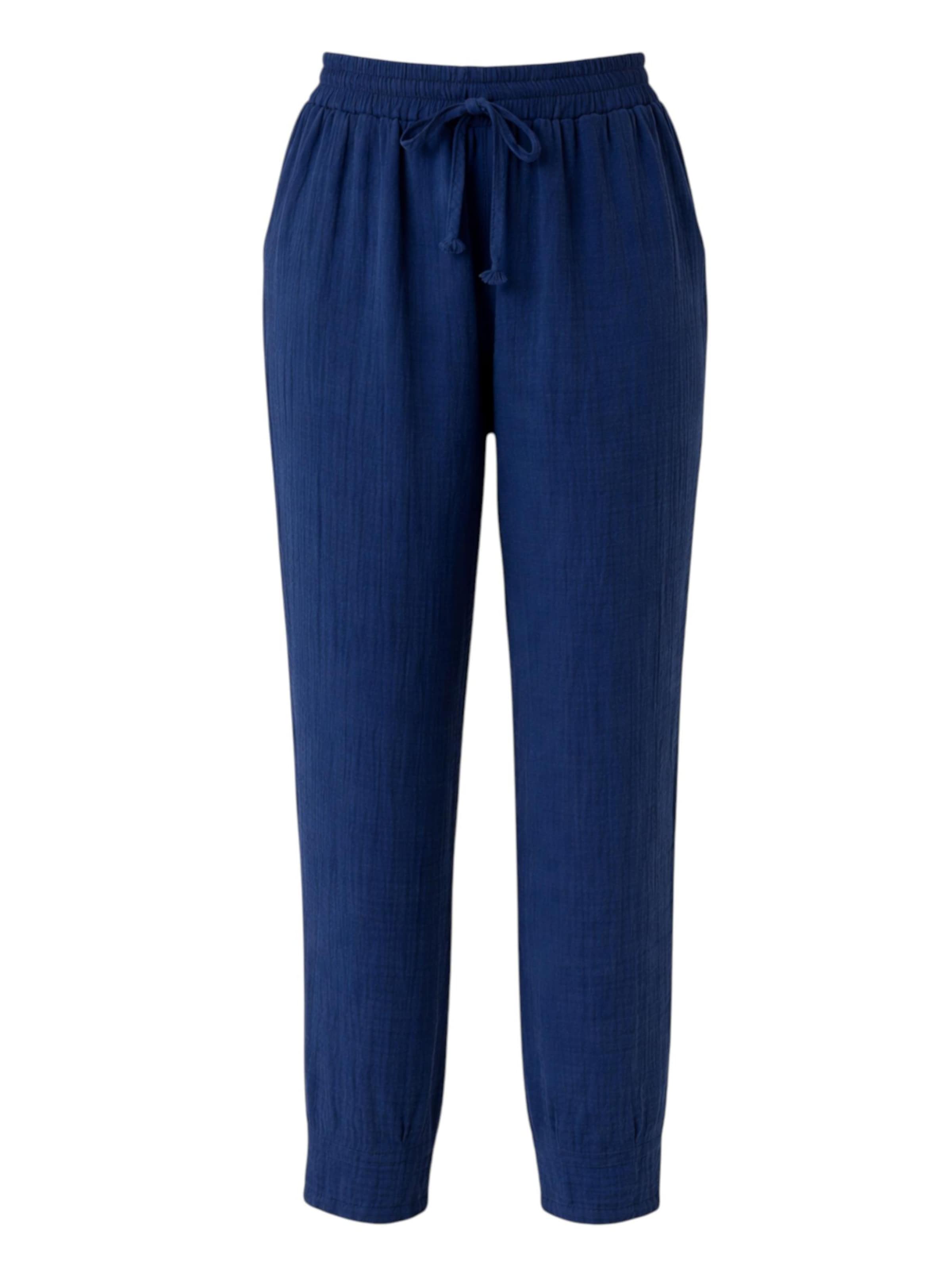 WENOR Wide Leg Hose 'Eluna'‌‌‌ in Blau: Vorderseite