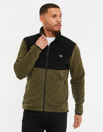 Threadbare Sweatvest 'THBGlacier' in Groen: voorkant