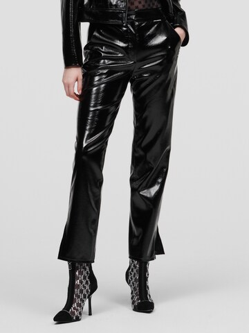 Regular Pantalon Karl Lagerfeld en noir : devant