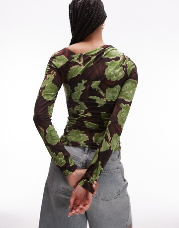 TOPSHOP Póló 'AUDREY' - barna