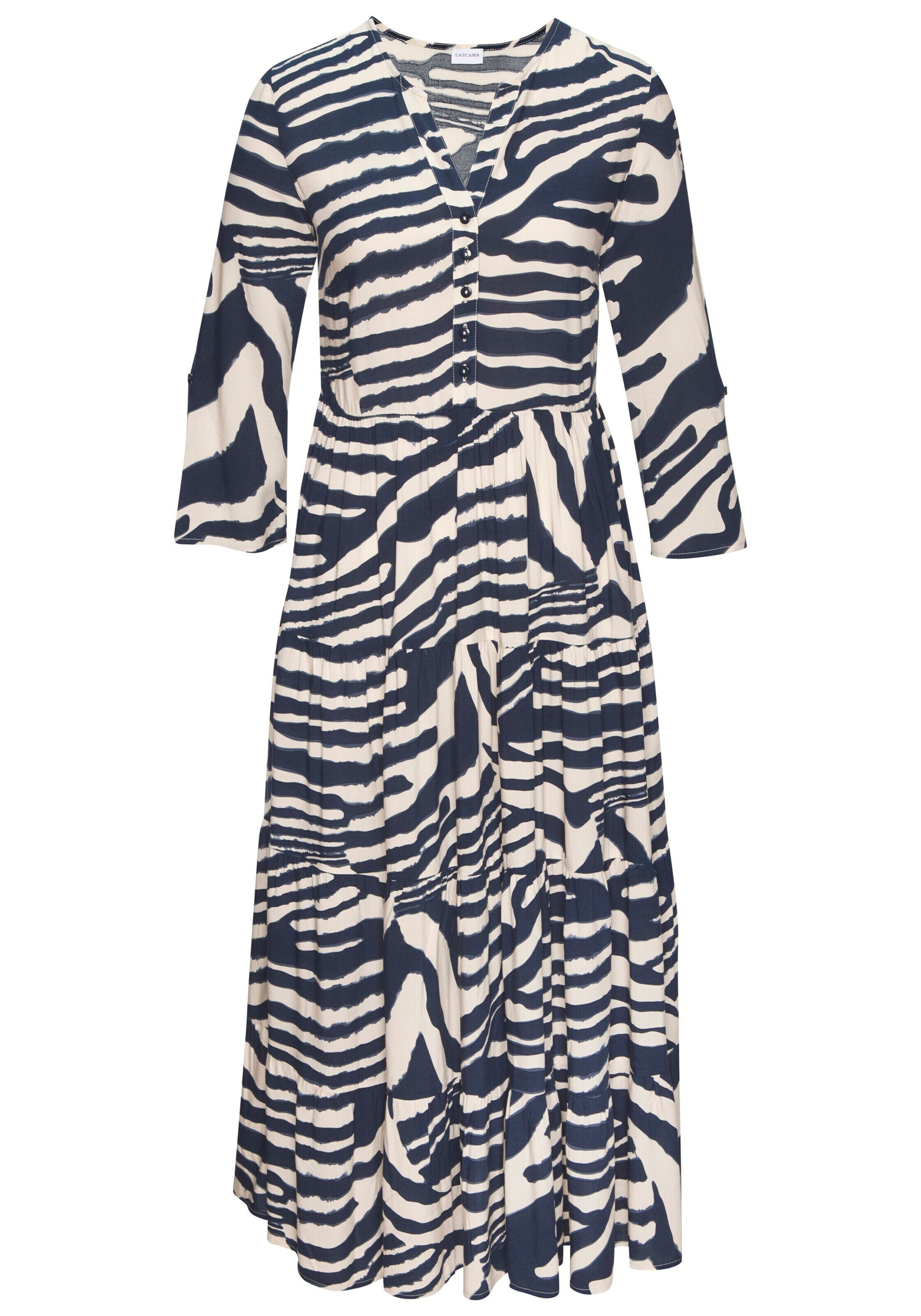 LASCANA Shirt Dress in Cream / Dark blue, Item view