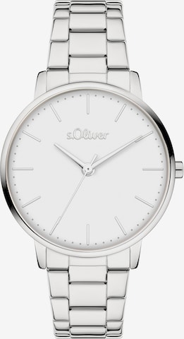 Montre à affichage analogique s.Oliver en argent : devant