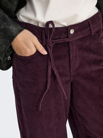 ONLY Loose fit Trousers 'ONLGianna-Global' in Red