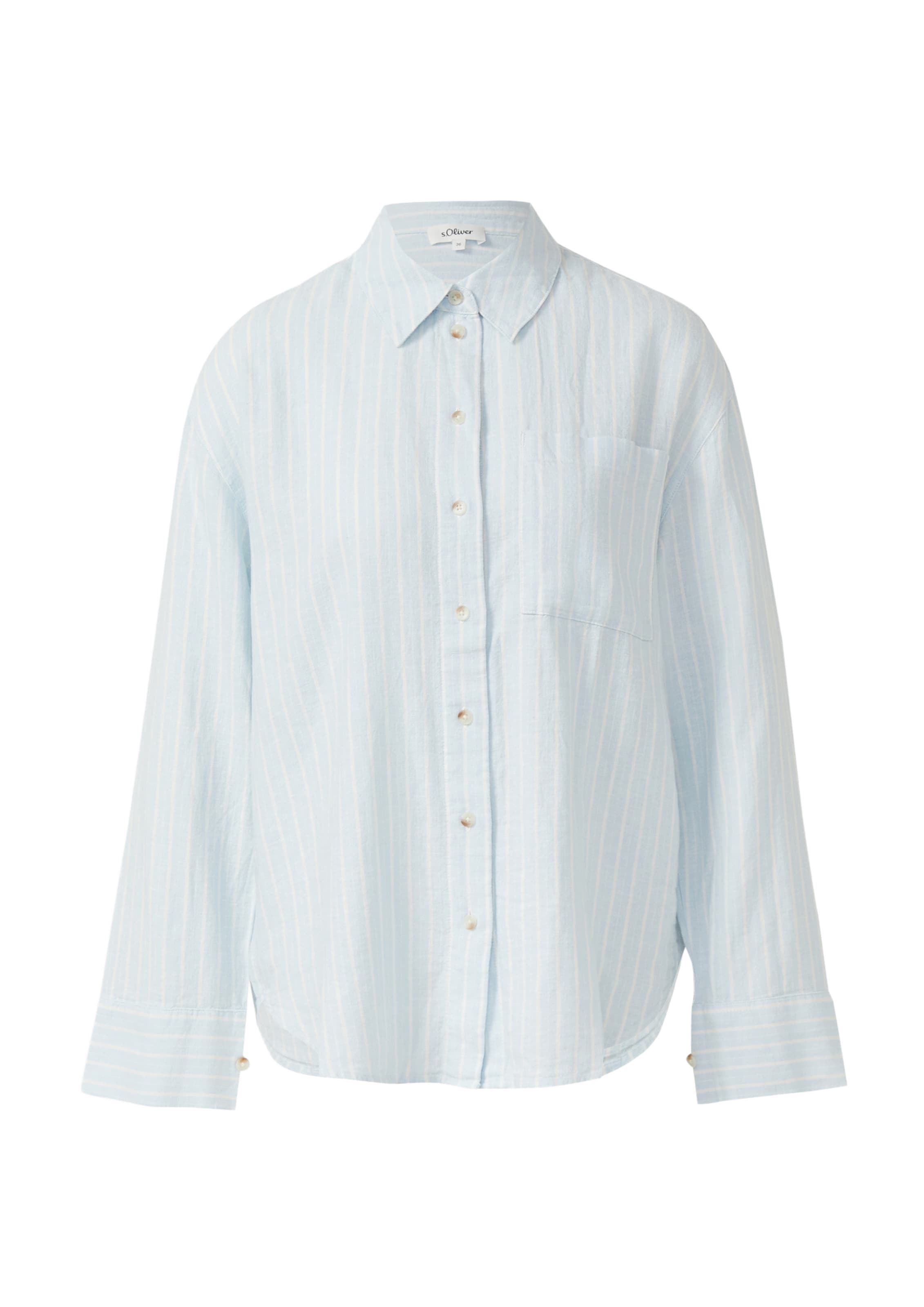 s.Oliver Bluse in pastellblau / weiß, Produktansicht