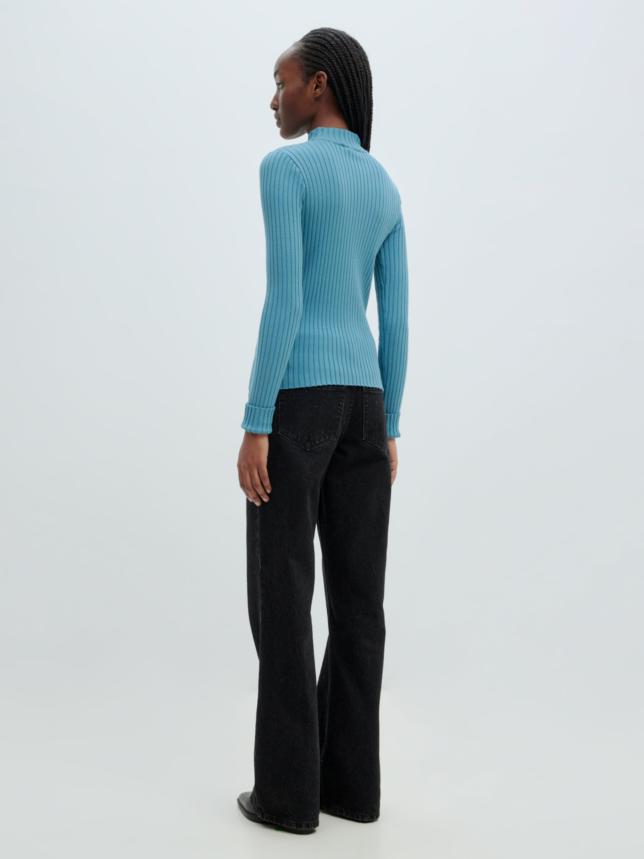 EDITED Produkte Pullover 'Jannice' cyanblau