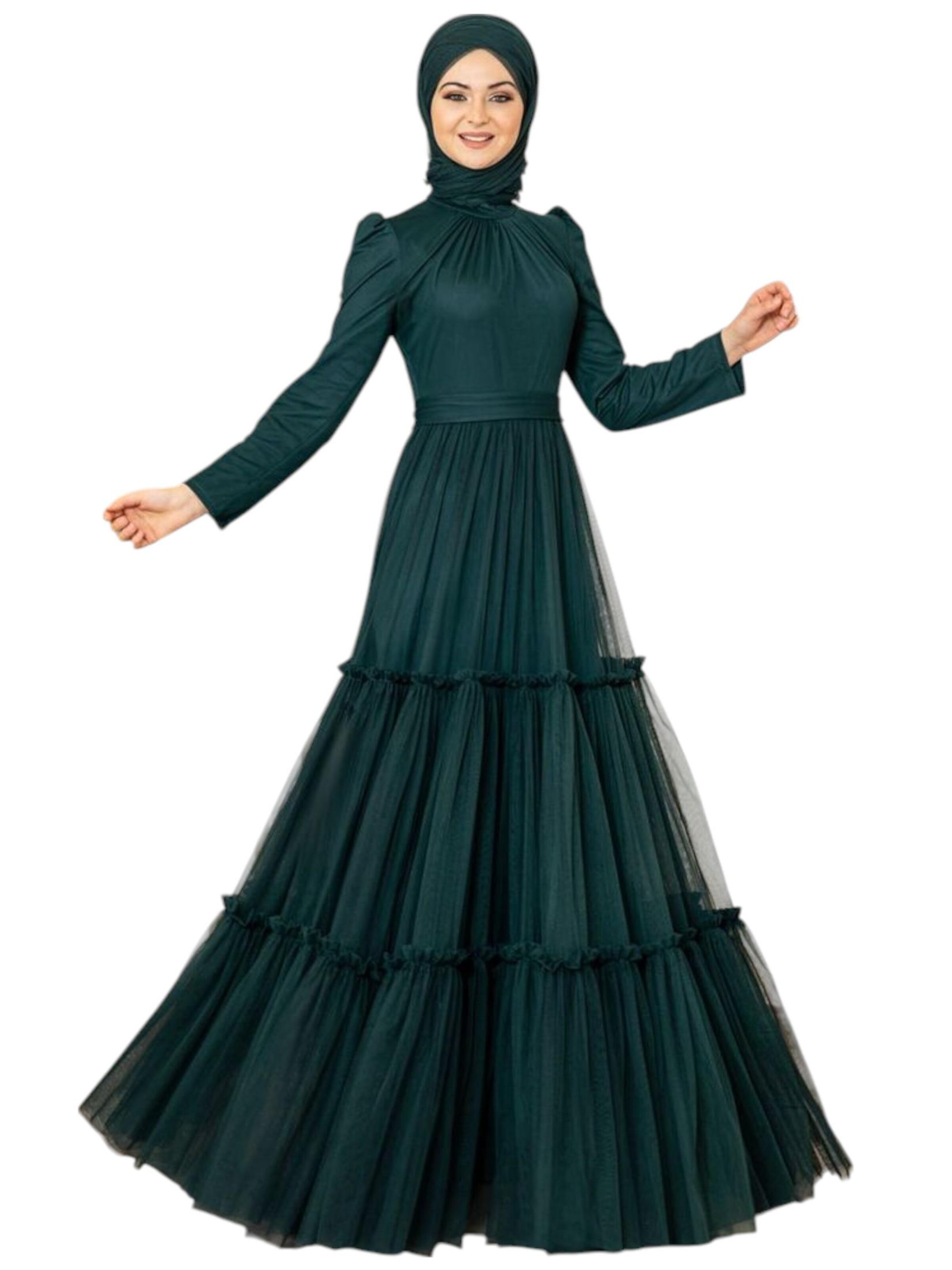 Robe de soirée 'LAYLA' fashionshowcase en vert