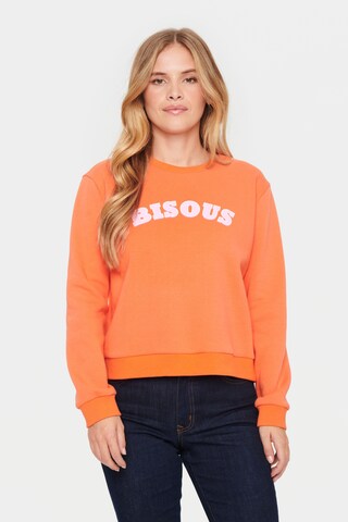 SAINT TROPEZ Sweatshirt 'Dajla' in Orange: front