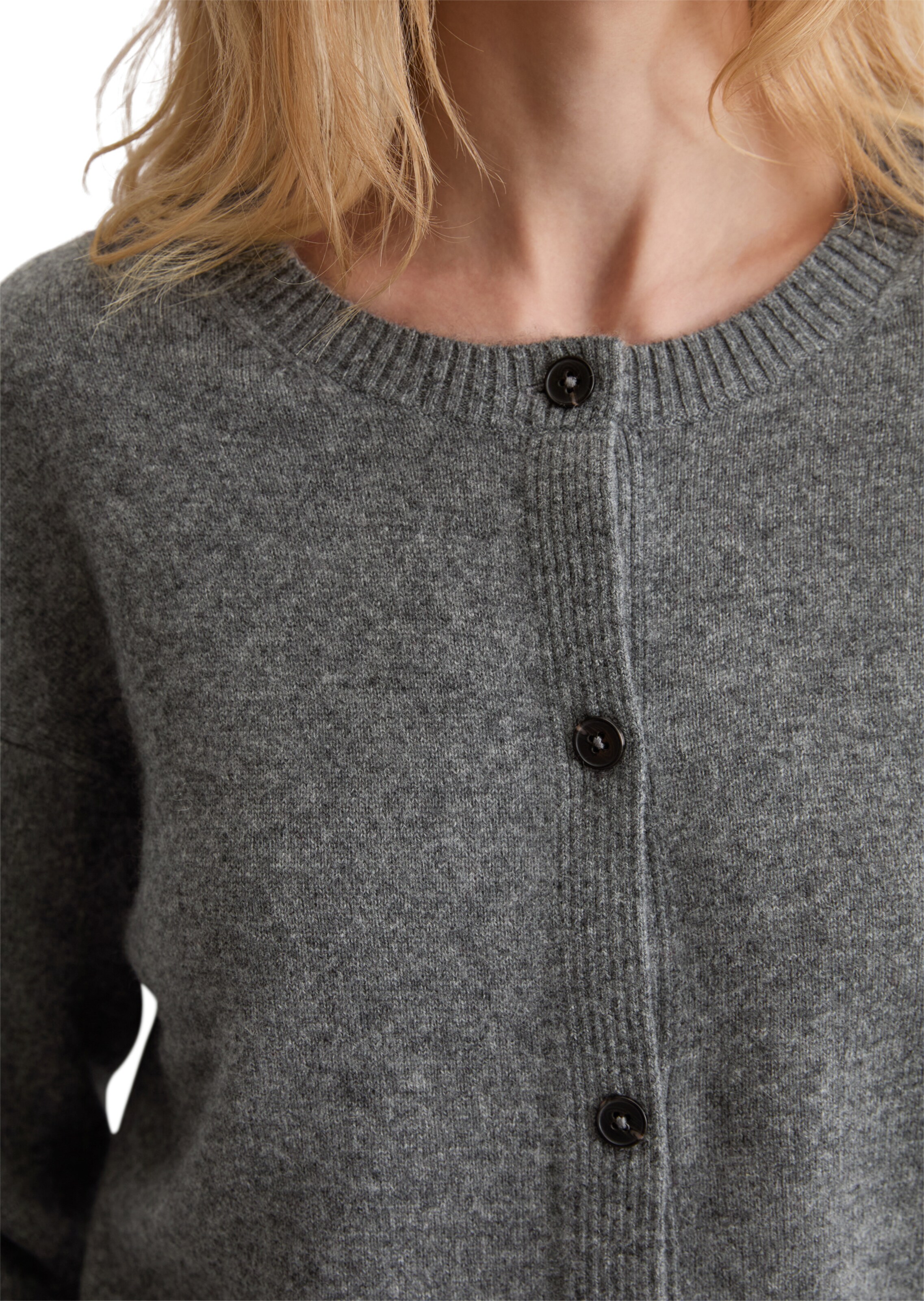 Marc O'Polo Gebreid vest in Grijs