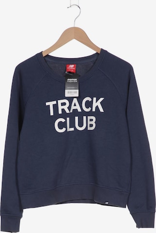 new balance Sweatshirt & Zip-Up Hoodie in M in Blue: front