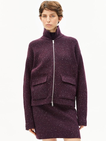 ARMEDANGELS Strickjacke DOROTHEAA TWEED in Rot: Vorderseite