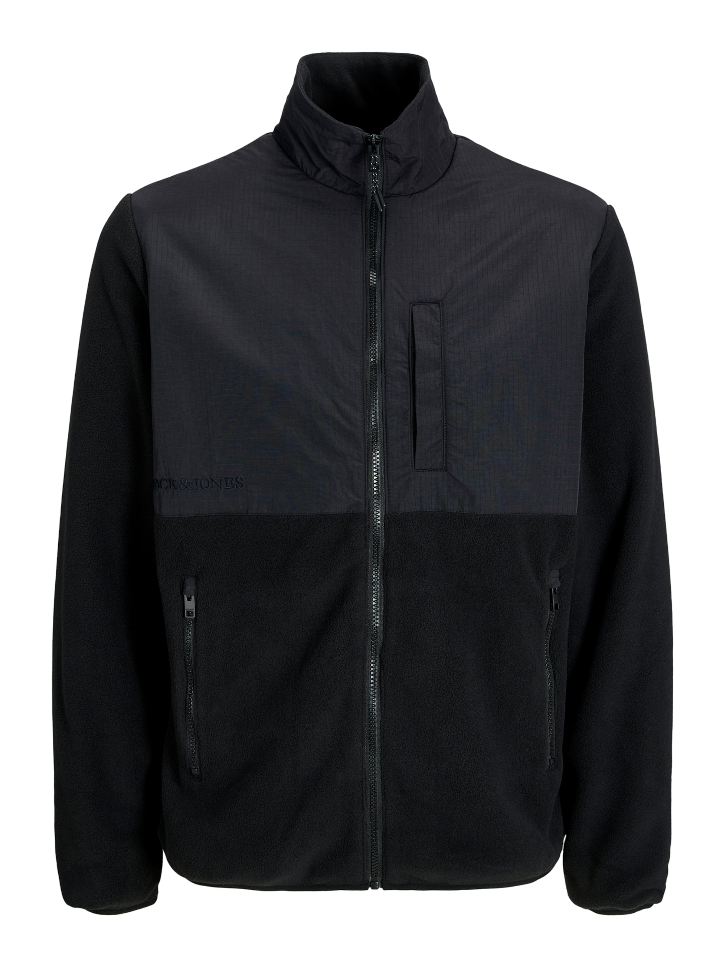 JACK & JONES Fleecejakke 'JWHMARVIN' i sort: forside