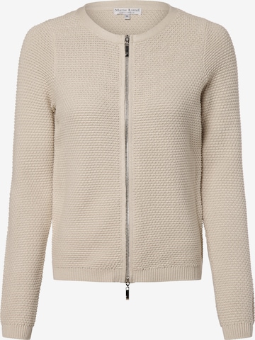 Marie Lund Gebreid vest in Beige: voorkant