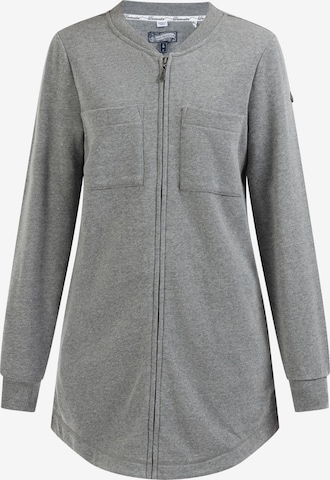 DreiMaster Vintage Zip-Up Hoodie 'Takelage' in Grey: front