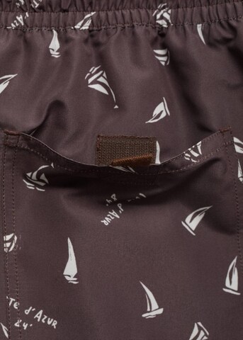 MANGO MAN Swim Trunks 'Veleros' in Brown