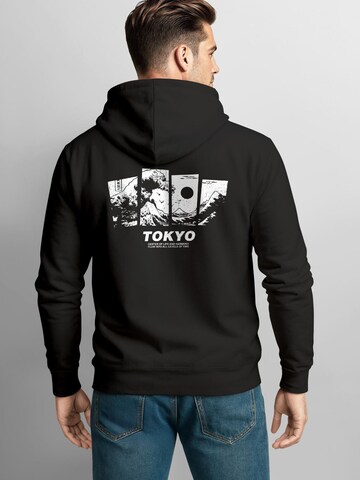 Neverless Sweatshirt 'Tokyo Wave'‌‌‌‌‌ in Schwarz
