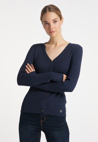 DreiMaster Maritim Knit Cardigan in Blue: front