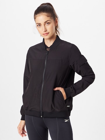 DKNY Performance Athletic Jacket in Black: front