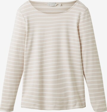 T-shirt TOM TAILOR en beige : devant