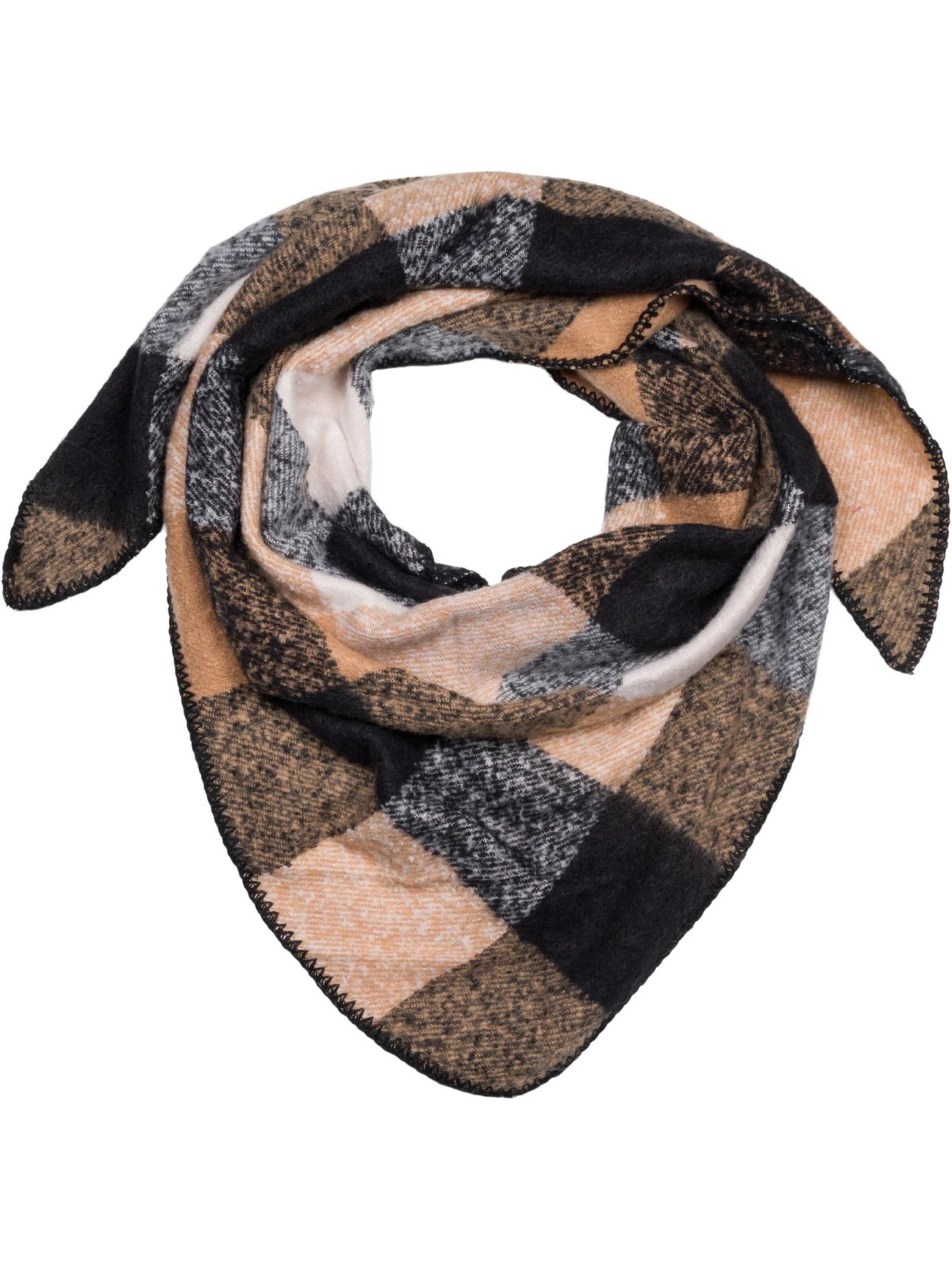 styleBREAKER Wrap 'Web Dreiecktuch Kariert' in One size in Light brown, Item view