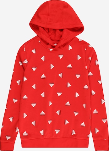 ADIDAS SPORTSWEAR Sports sweatshirt 'Brand Love Allover Print' in Red: front
