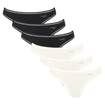 SLOGGI String in Schwarz: Vorderseite