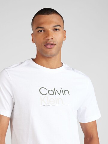 balta Calvin Klein Marškinėliai
