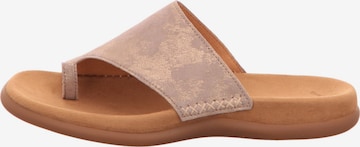 GABOR T-Bar Sandals in Beige: front