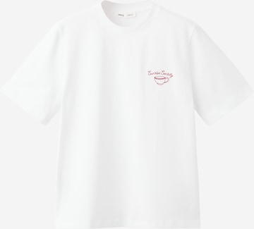 T-shirt 'COFFEE' MANGO en blanc : devant