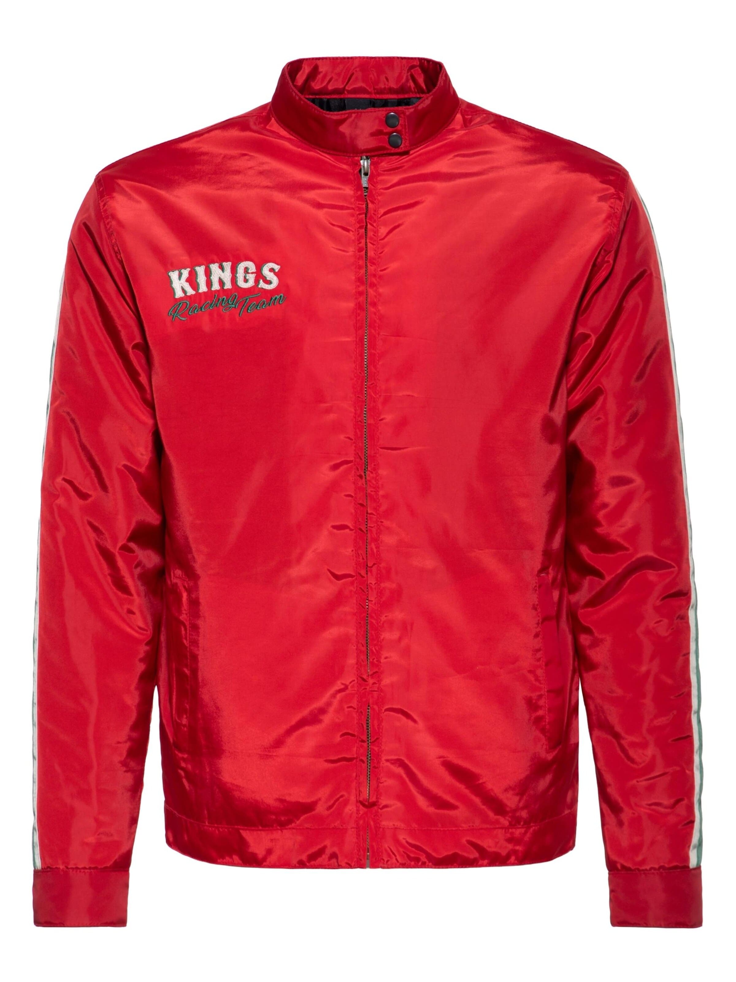 King Kerosin Übergangsjacke 'Speedway Kings'‌‌‌‌‌‌ in Rot: Vorderseite