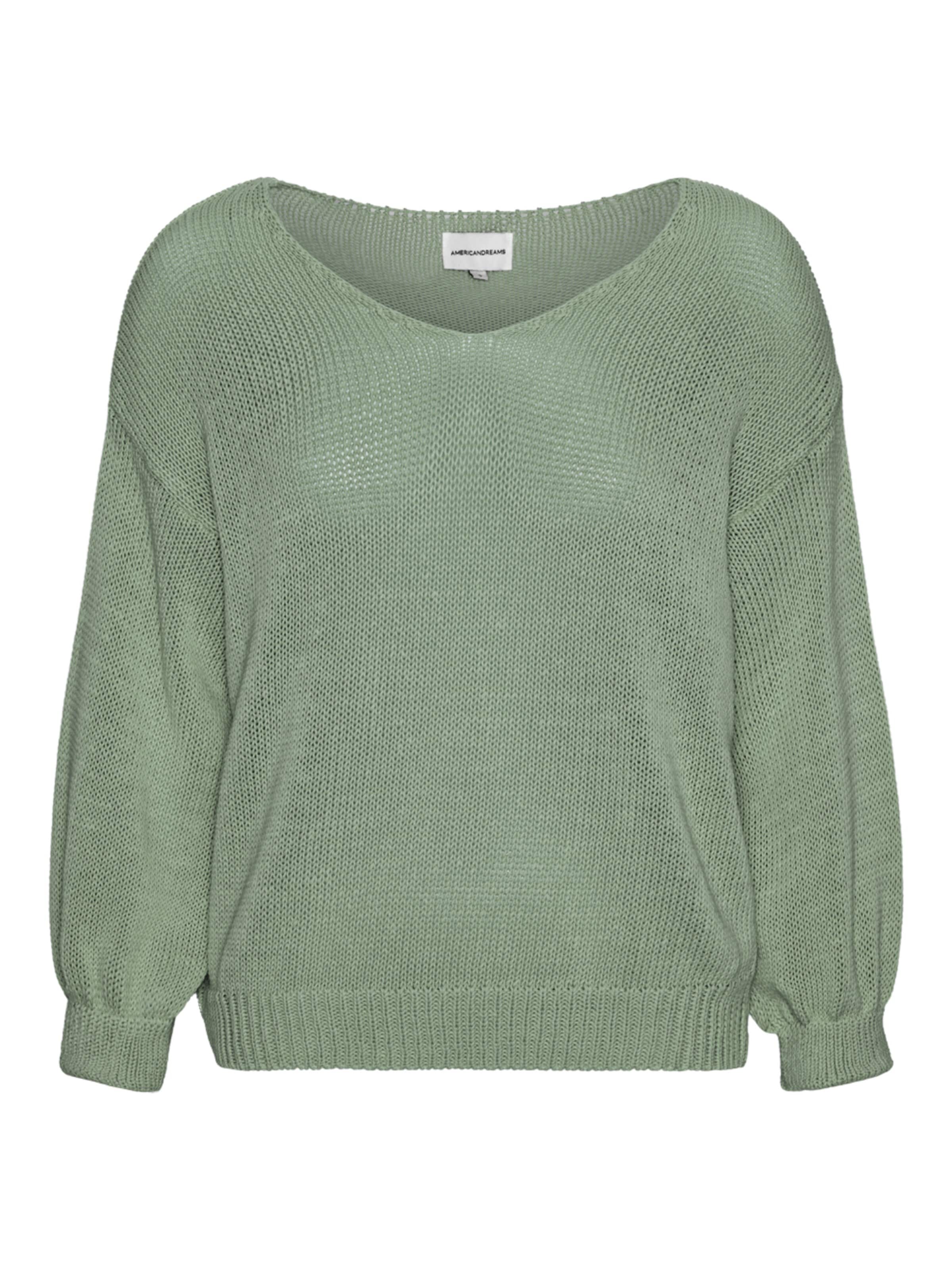 americandreams Oversized sweater 'Milana Cotton' in Green: front
