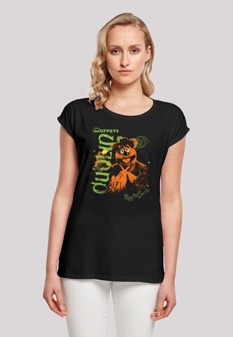 F4NT4STIC Shirt 'Disney The Muppets Fozzie Bear In Dublin' in Black: front