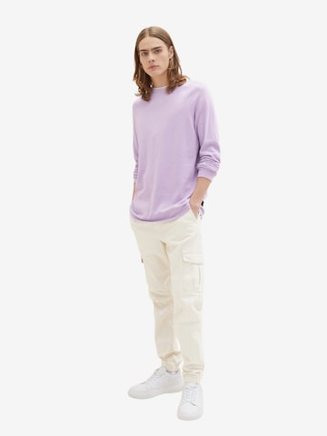 TOM TAILOR DENIM Sweater in Purple