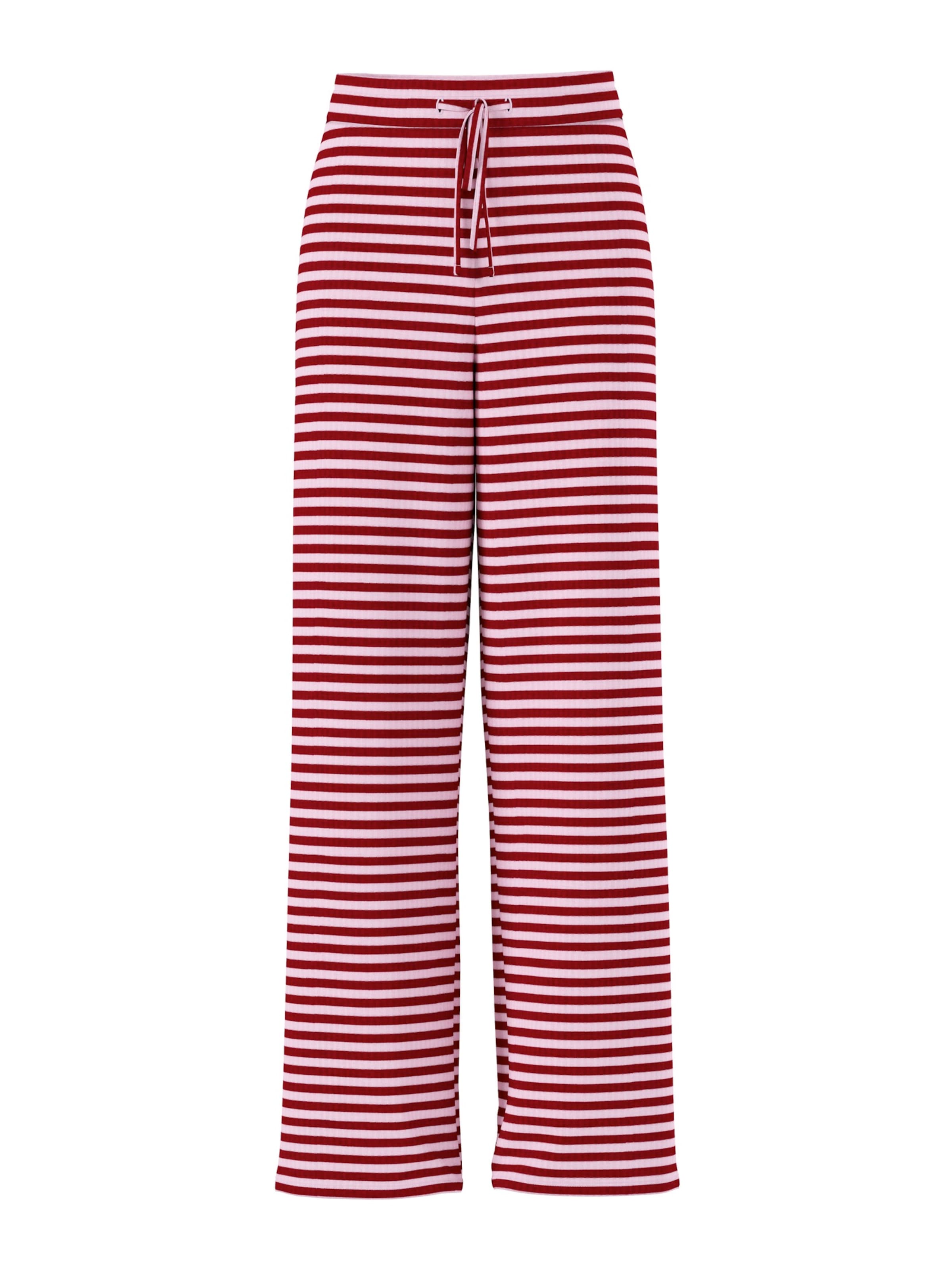 Wide Leg Pantalon 'PCLAYA' PIECES en rouge : devant