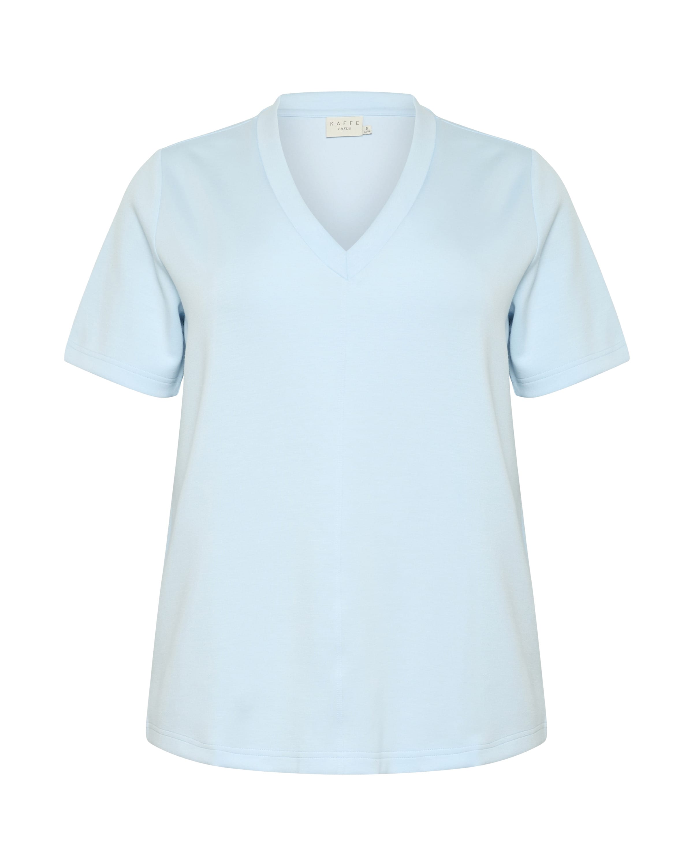 T-shirt 'Annita' KAFFE CURVE en bleu : devant