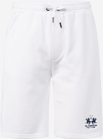 La Martina Regular Pants in White: front