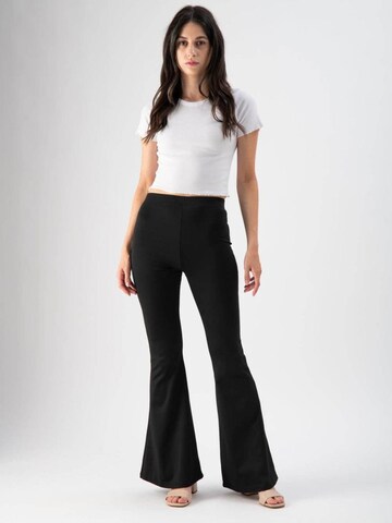 MND Flared Bukser 'High-waisted flare trousers' i sort