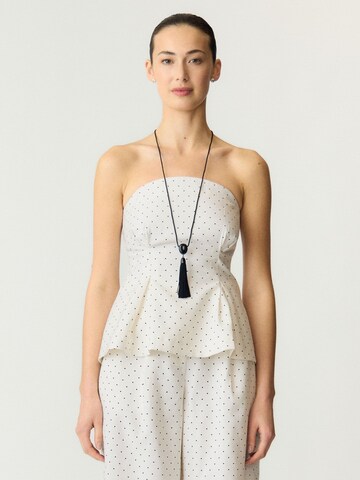 YAS - Top en blanco: frente