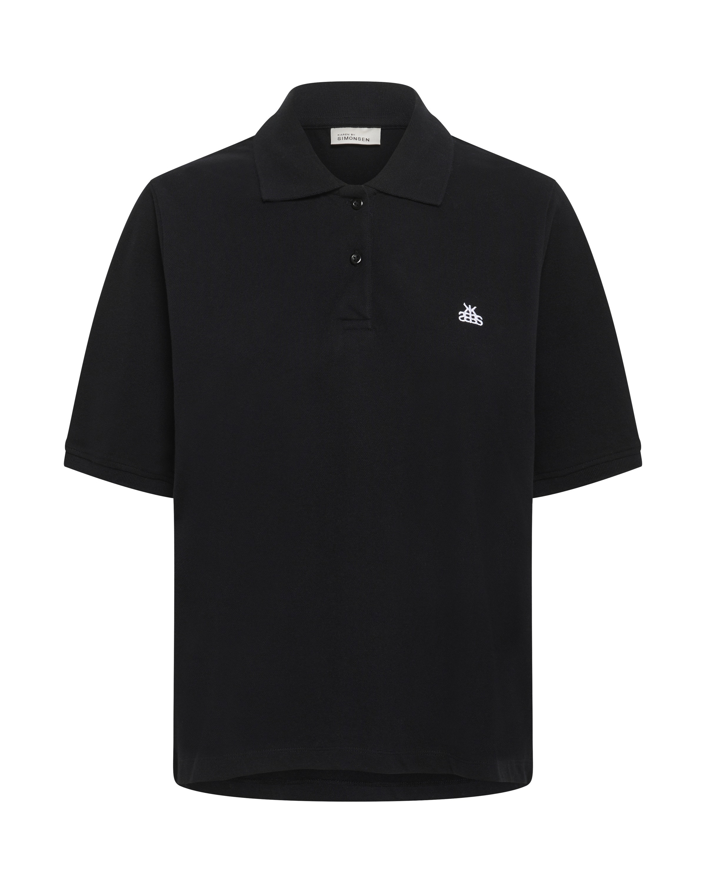 KAREN BY SIMONSEN Poloshirt 'Xenia' in Schwarz: Vorderseite