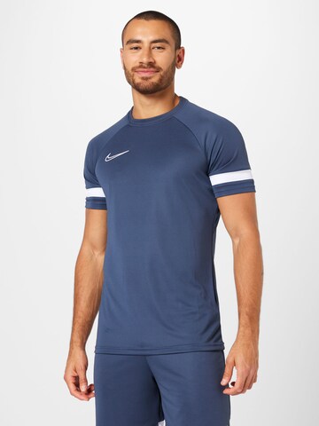 NIKE - Camisa funcionais 'Academy 21' em azul: frente