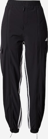 juoda ADIDAS SPORTSWEAR Sportinės kelnės 'Dance All-gender Versatile Woven Cargo Bottoms': priekis