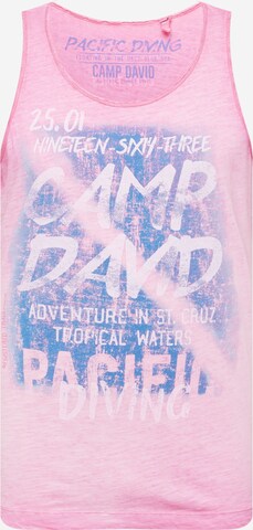 CAMP DAVID - Camisa em rosa: frente